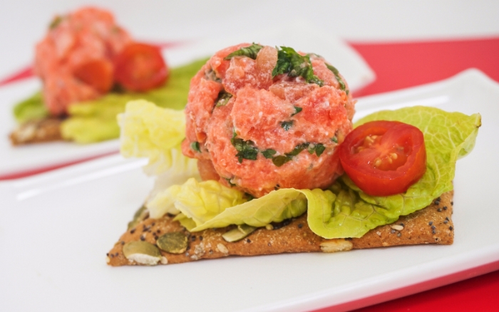 Salmon and Whole Wheat Mixed Seed Crackers